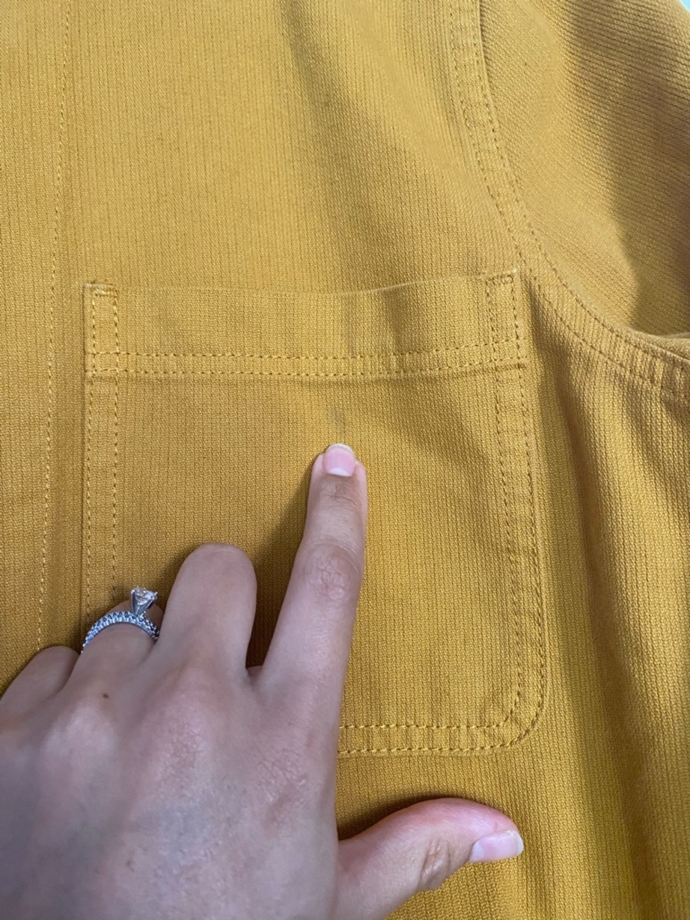 Outerknown Women's Mustard Yellow Zip-Front Utility Depot Jumpsuit - Picture 4 of 8